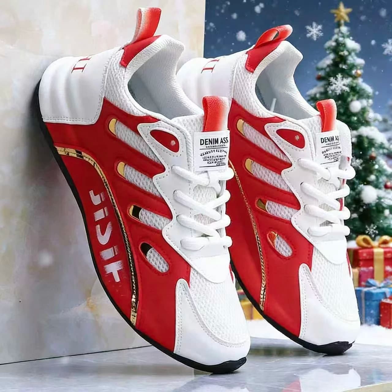 Stylish men's casual sports shoes, comfortable interior, durable soles, suitable for outdoor activities, running, and other occasions