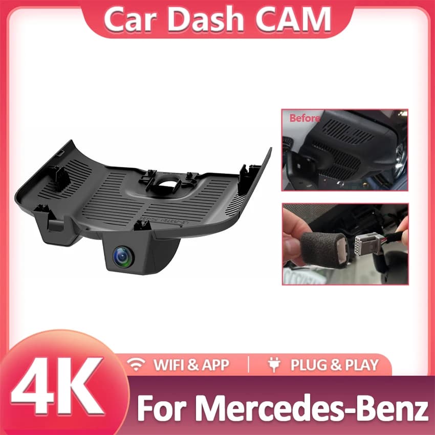 New!Car DVR Wifi Dash Cam Camera Video Recorder For Mercedes-Benz EQS 580 450+ EQS580 EQS450+ 2021-2025,4K 2160P Dashcam for EQS