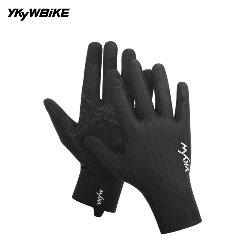 YKYWBIKE Guanti da ciclismo Traspiranti Antiscivolo Ammortizzanti Tessuto aerodinamico Touch Screen Guanti da bicicletta Dito intero