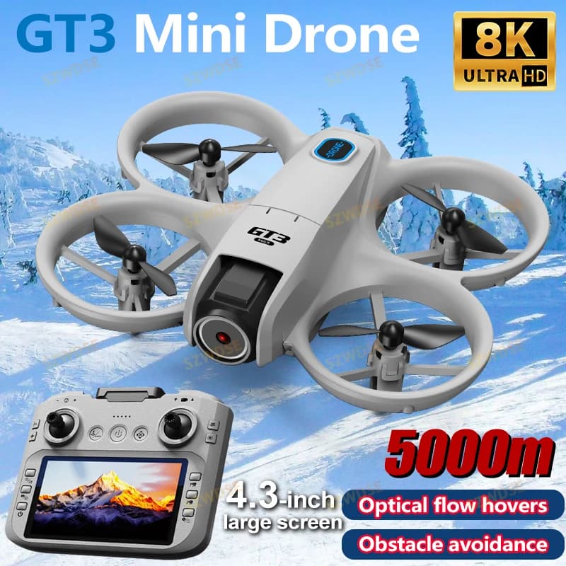 GT3 MAX Droni Mini Doppio 180 ° Fotocamera 8K HD Fotografia aerea professionale Aerei telecomandati Quadcopters Giocattoli NEO UAV