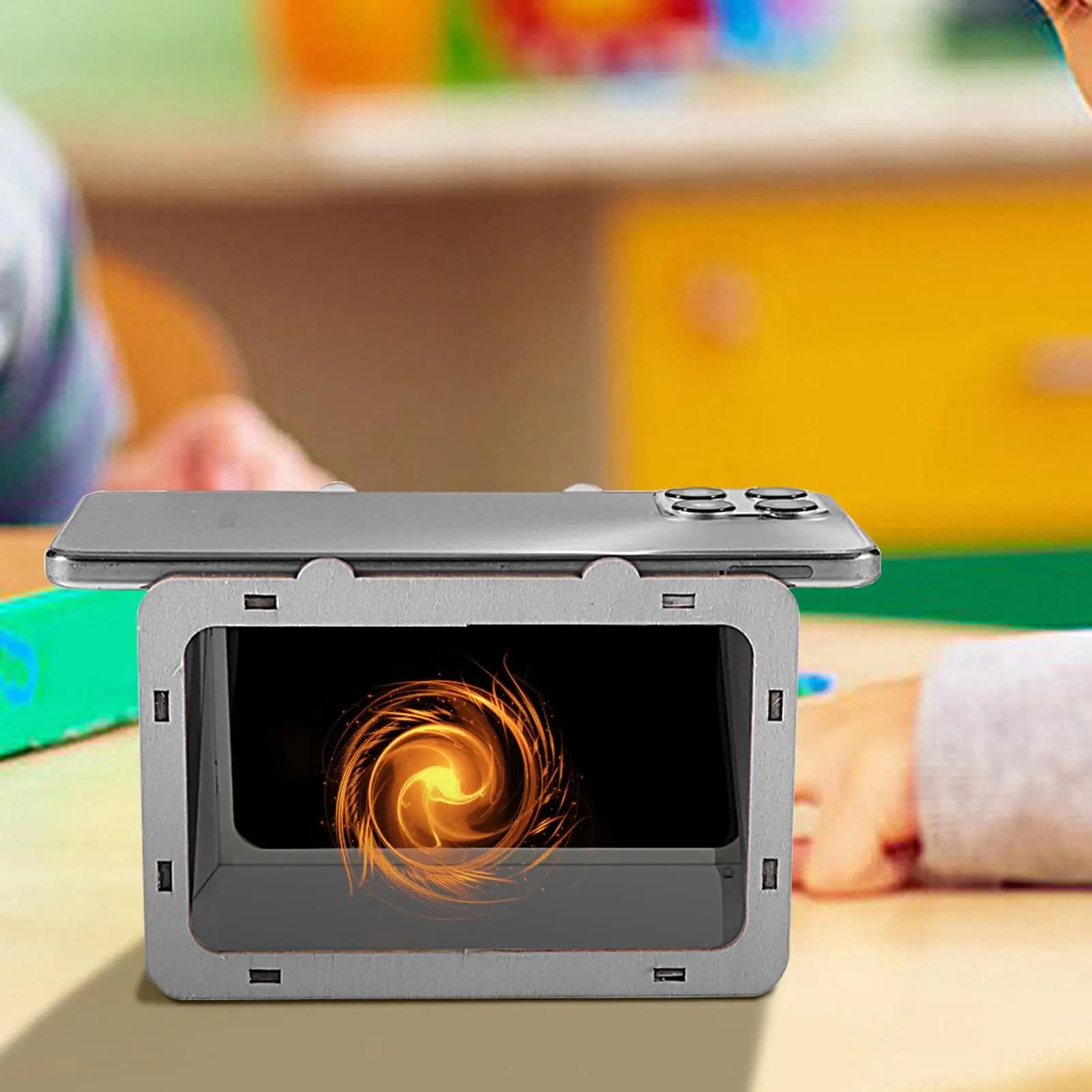 Proiettore Olografico per Telefono Portatile Piccolo Proiettore Olografico Fai-da-Te per Cinema Domestico Proiettore Olografico per Smartphone