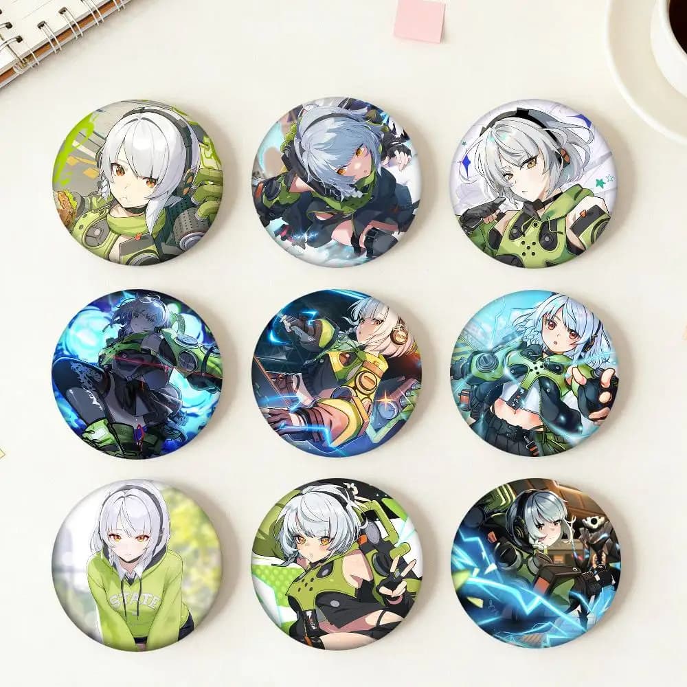 I distintivi rotondi del gioco Anby Demara Zenless Zone Zero possono essere utilizzati per decorare vestiti e zaini.