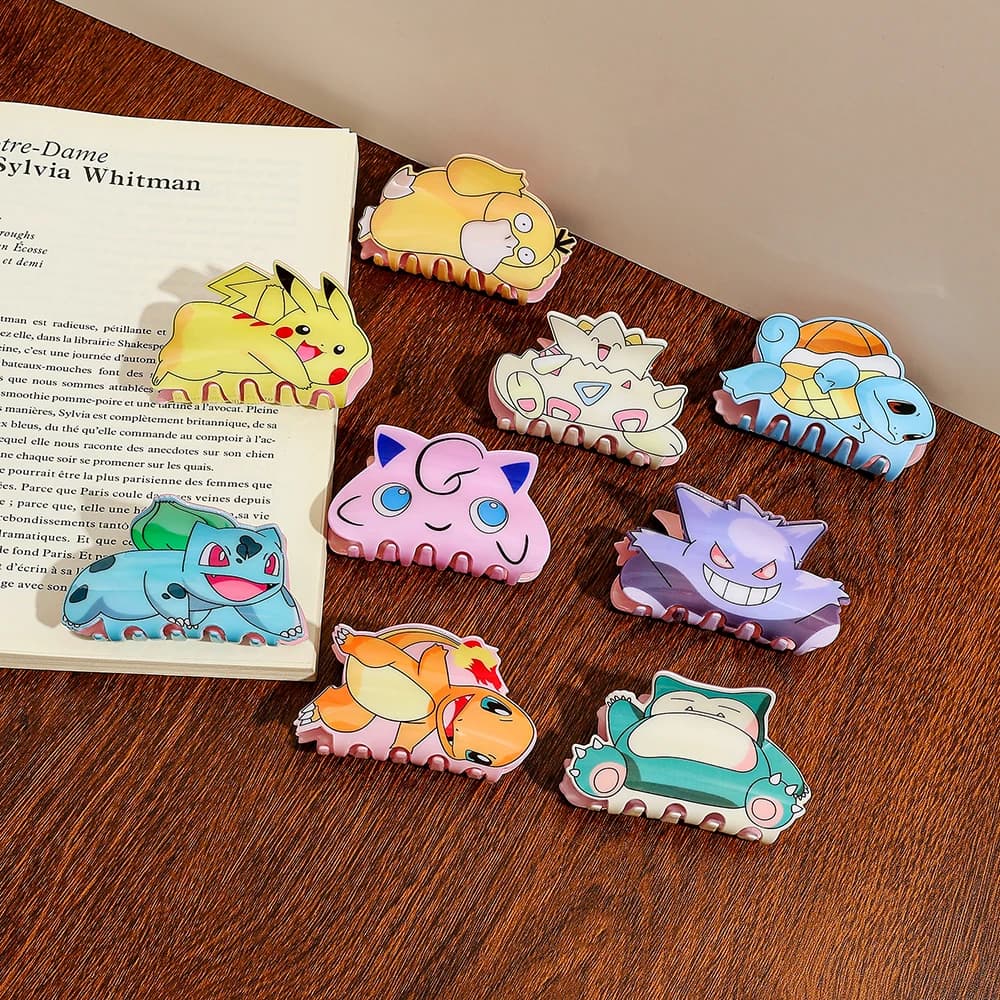 Creative Anime Pokemon Character Shaped Hair Claw Clips Daily Styling Hair Accessory Gifts for Girls