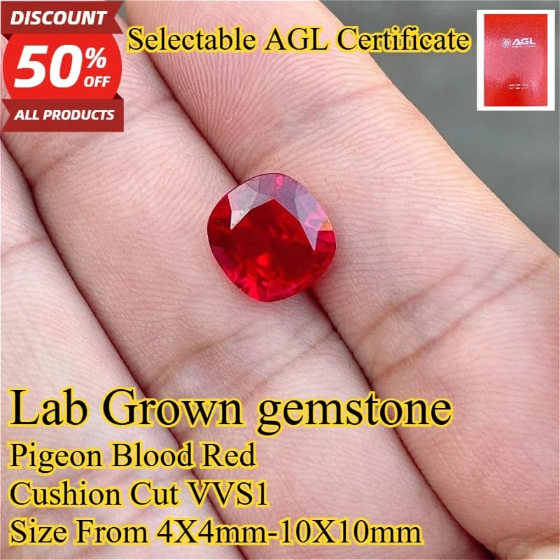 Cushion Cut Lab Grown Sapphire Shape for DIY Jewelry Making The Main Materials of Rings and Necklaces Selectable AGL Certificate