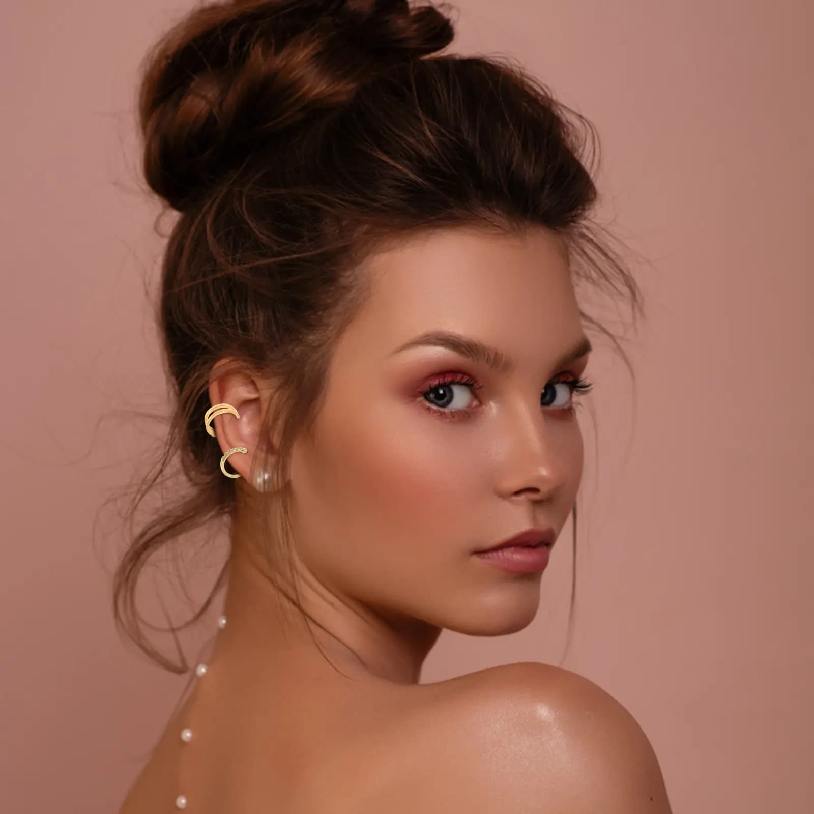 Set di 8 Anelli per Naso e Orecchie Senza Piercing per Donne, Tono Oro, Gioielli Minimalisti per Feste, Matrimoni, Festival, Stile Street