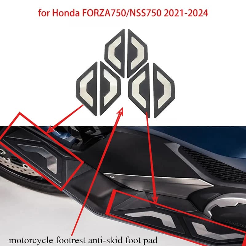 Poggiapiedi Antiscivolo per Moto Honda NSS 750 FORZA750 2021 2022 2023 2024