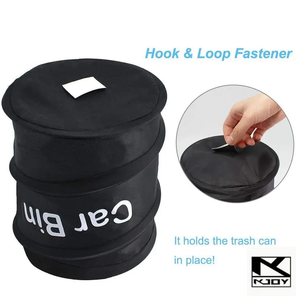 kkjoy Foldable Pop Up Waterproof Car Trash Bag Portable Waste Basket Auto Interior Accessories used for universal cars
