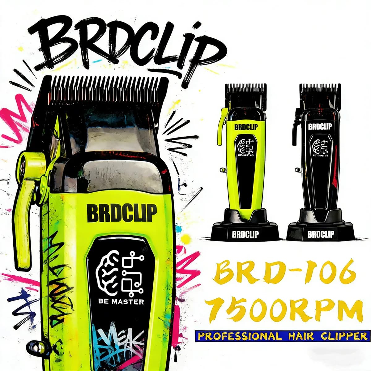 Professional Haircut for Men 7500RPM with LED Display, DLC Blade and 2000 mAh Charging Base