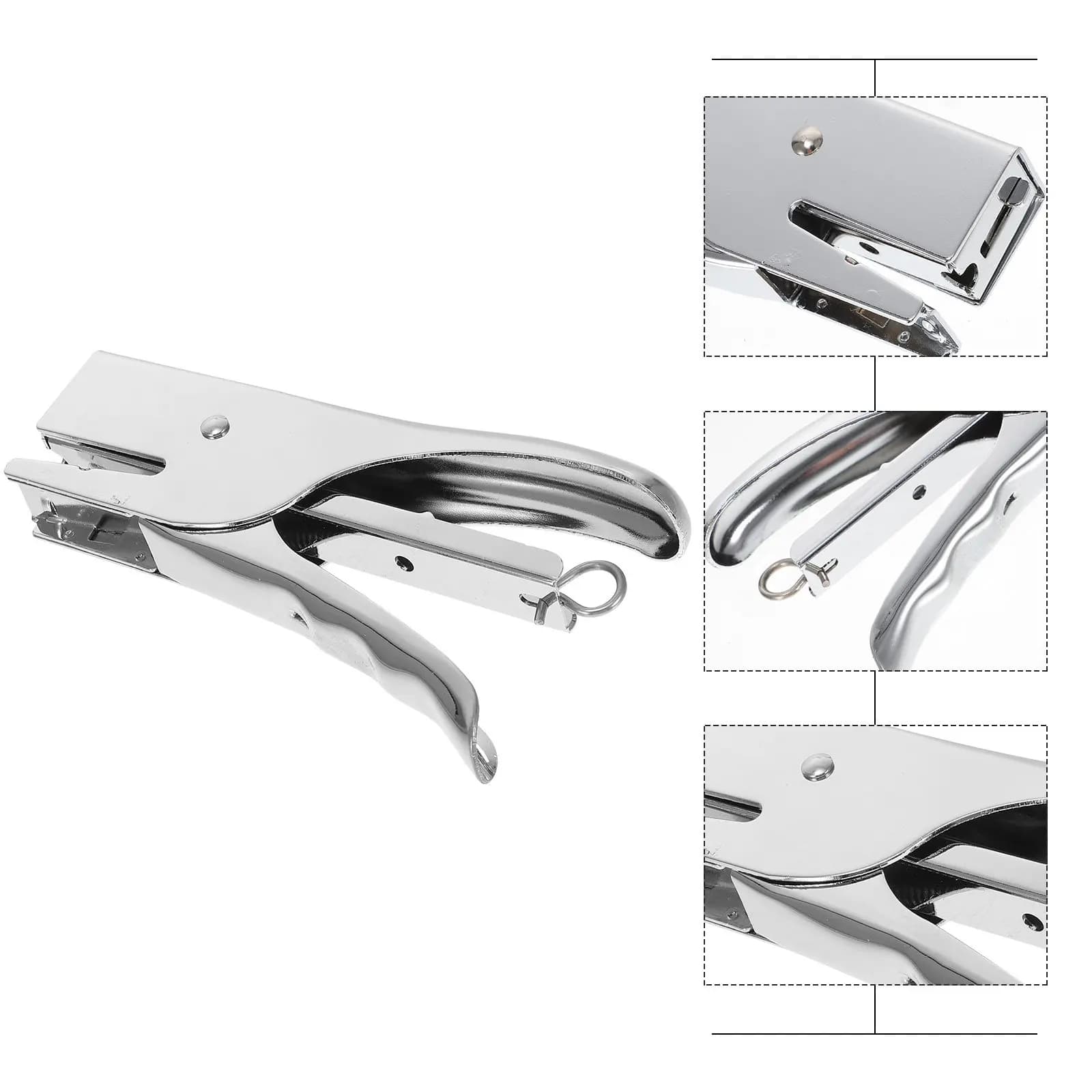 Cucitrice a pinza 2-20 fogli, impugnatura ergonomica, anti-inceppamento, per impieghi gravosi, per ufficio, scuola, magazzino, cucitrice in metallo, cuciture 24/6, 1000 pezzi