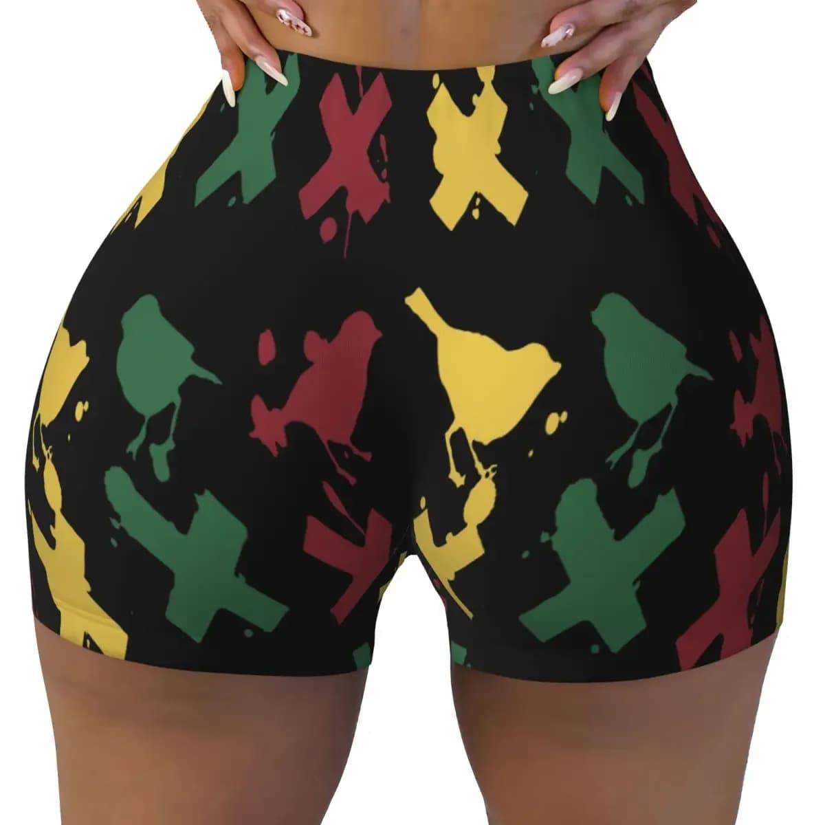 Custom Ajax Yoga Shorts Women Gym Workout Running Athletic Volleyball Biker Shorts