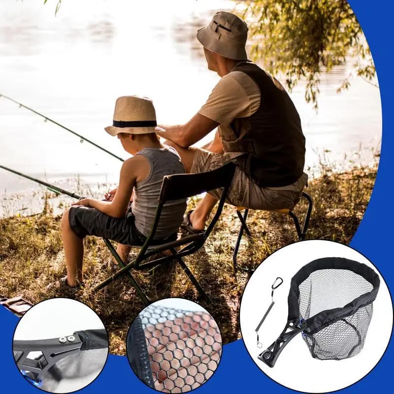 Rete da immersione per laghetto da pesca Rete da pesca a mosca per acqua dolce acqua salata Attrezzatura da pescatore leggera per trota spigola pesce gatto salmone