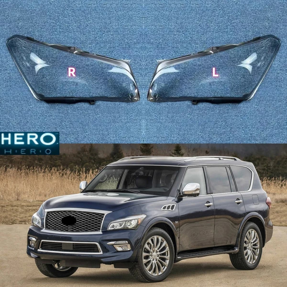 Per Infiniti QX80 2014 2015 2016 2017 Faro Borsette Faro Copertura Della Lampada Paralume Trasparente Sostituire Lente In Plexiglass Originale