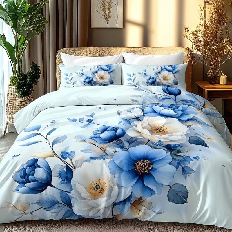 Set biancheria da letto floreale principessa Set copripiumino Copripiumino con federa per arredamento camera da letto Regalo di compleanno Regalo di Natale di Halloween