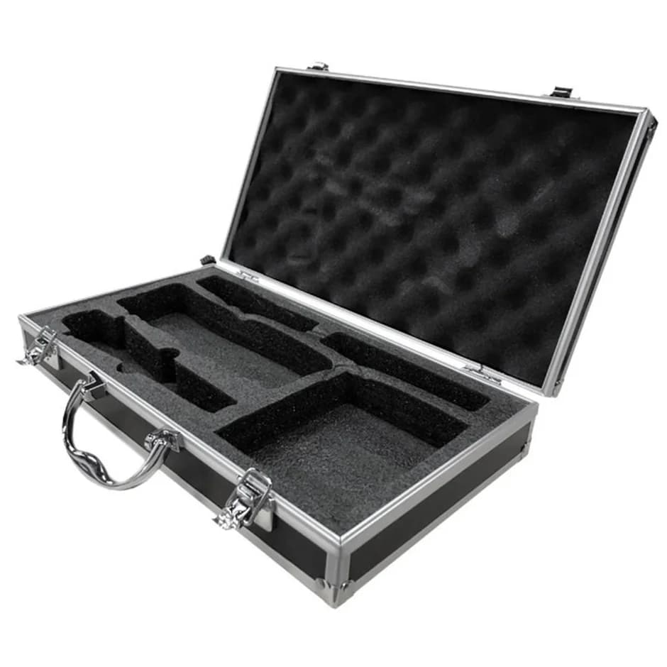 Custodia per microfono portatile Scomparto in spugna Custodia rigida per karaoke Scatola per strumenti antiurto resistente agli urti