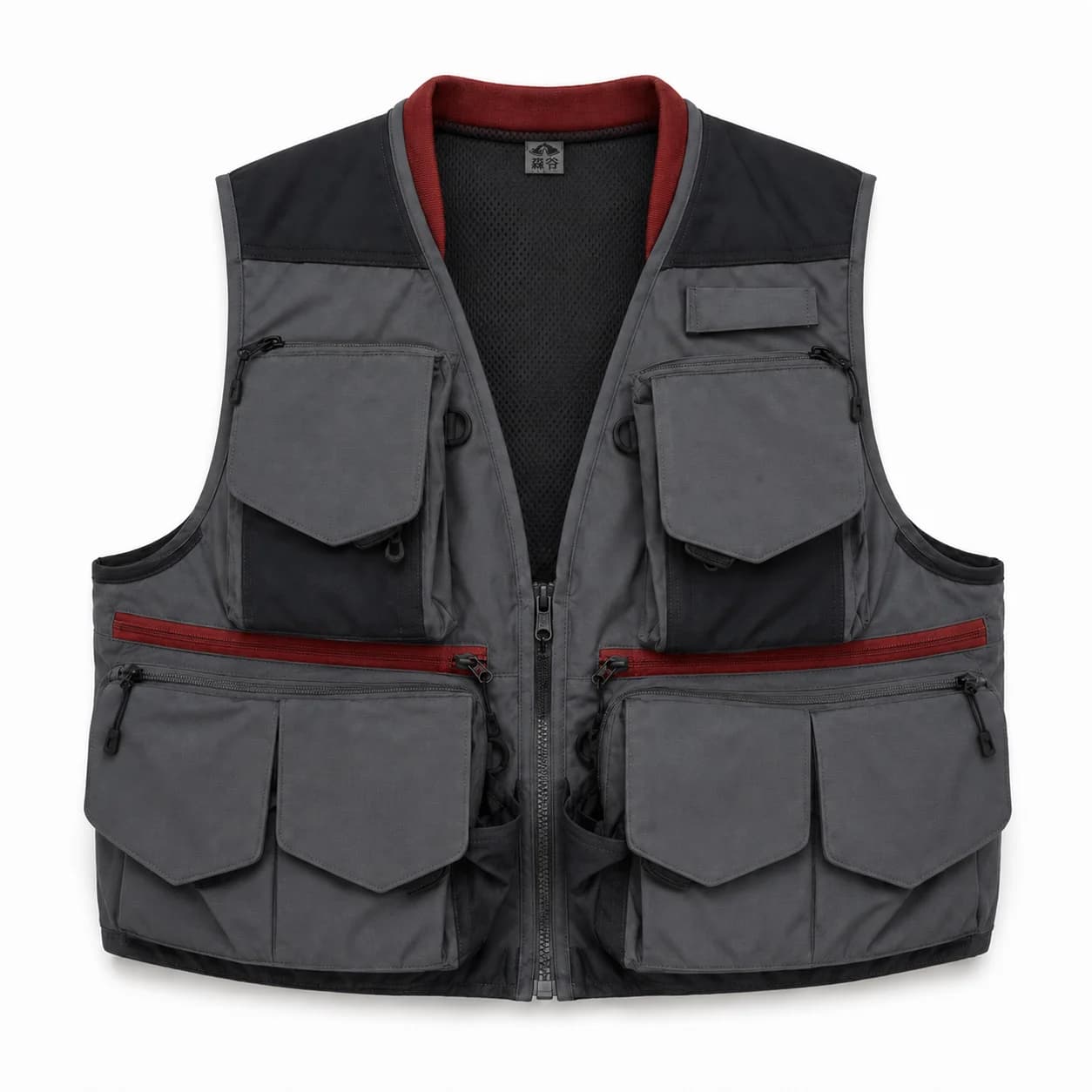 Unisex Outdoor Fly Fishing Vest Mesh Breathable Multifunctional Waistcoat Japanese Techwear for Stream Fishing Hiking Camping