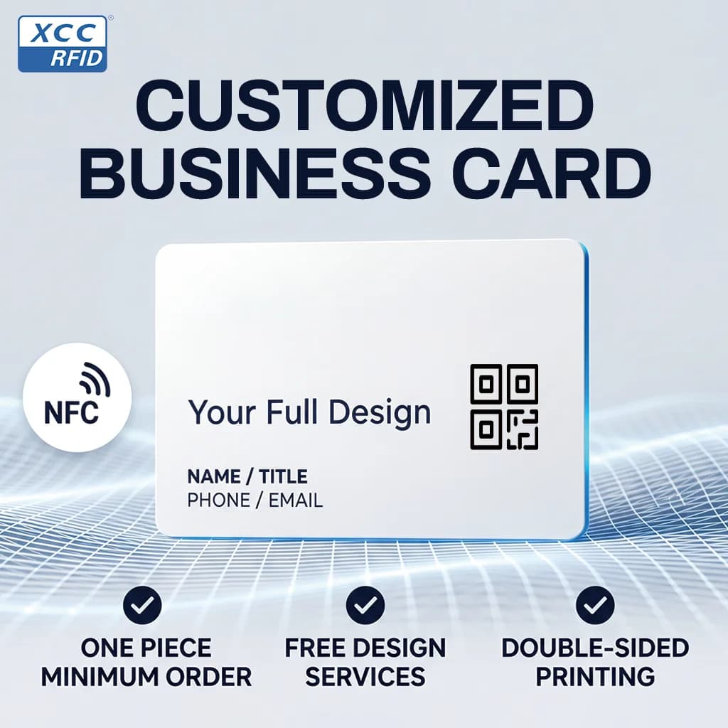 NFC 215 Chip Inkjet Printable Rewritable NFC Smart Card Digital Business Card for Contact Sharing & Portfolio Social Media