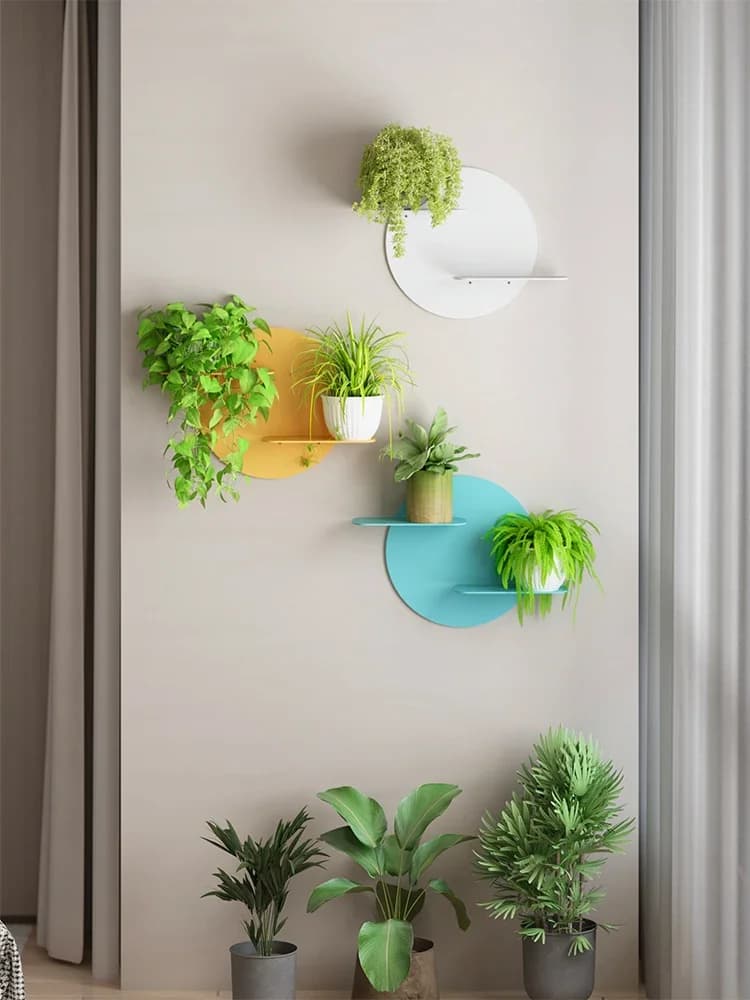Wall Hanging Rack Room Background Decoration Storage Plant Potted