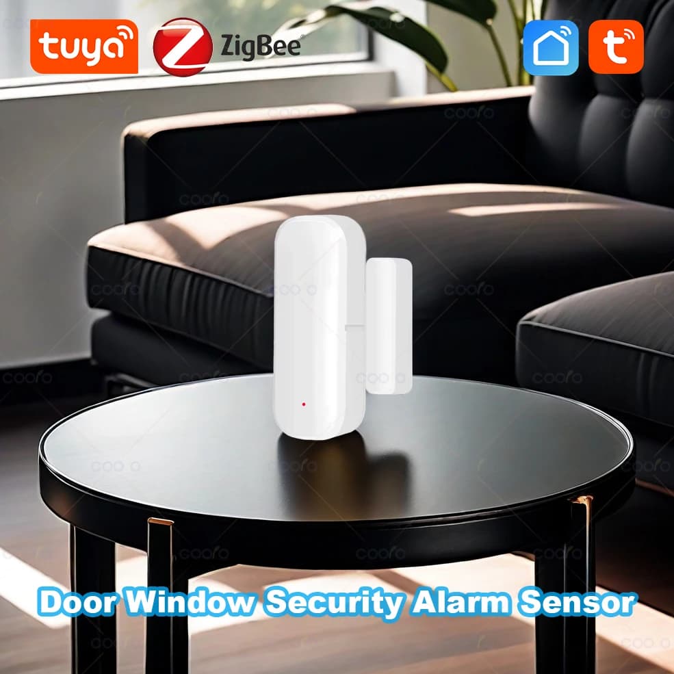 Smart Tuya Zigbee 3.0 WiFi Door & Window Sensor, Opening/Close Detector, Domestic Security Alarm, Voice Control Alexa Google Home
