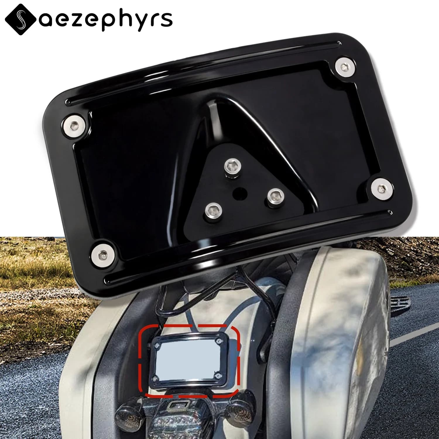 Moto curvo Laydown targa telaio staffa di montaggio per Honda Harley Softail Dyna Super Glide FXDC Sportster 883 1200 Fat Boy FLSTFI Low Rider Street Bob Roadster XLS