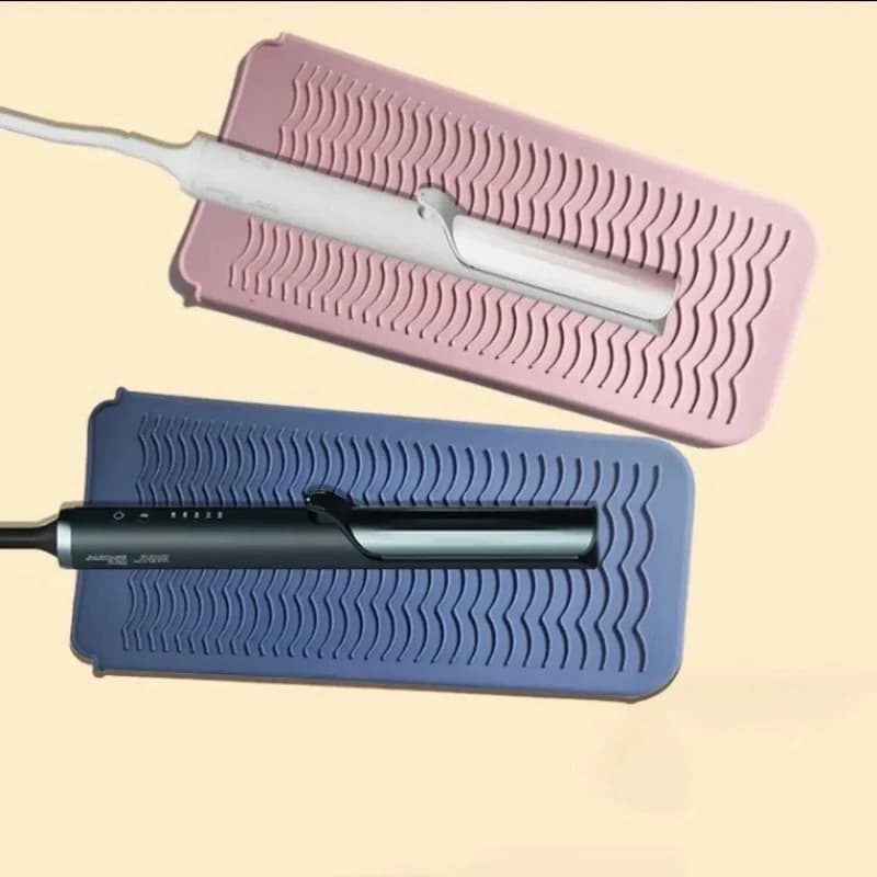 Silicone Heat Resistant Pad Multifunctional Insulation Mat Hair Straightener Storage Pouch for Hair Curlers Flat Irons Wholesale