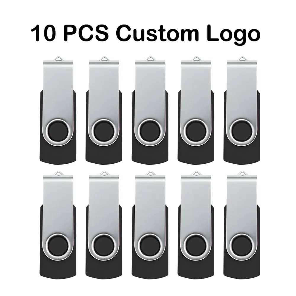 10 Pezzi/Lotto Chiavetta USB 2.0 da 128MB 256MB 512MB 1GB 2GB 4GB 8GB 16GB 32GB 64GB con Logo Personalizzabile Gratuito