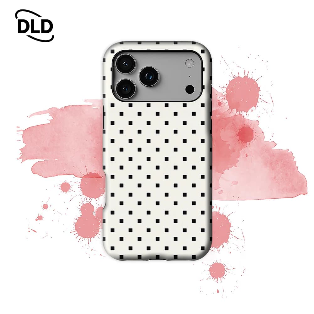 Custodia per telefono con motivo a pois minimalista per custodia magnetica per iPhone 17 16 15 14 13 Pro Max Plus, custodia robusta a strato singolo/doppio