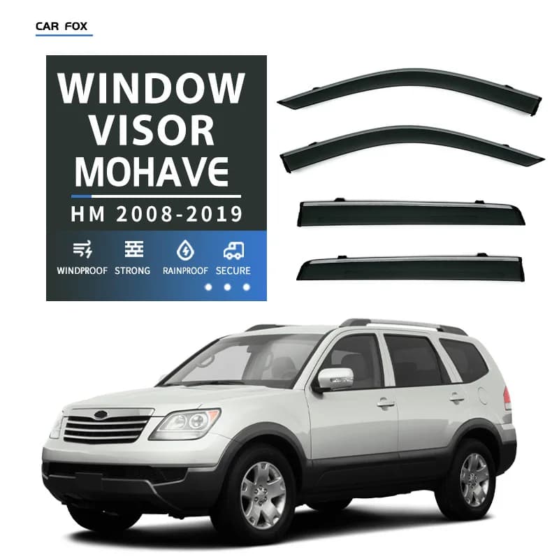 Per KIA Mohave 2008-2019: Deflettori Parasole per Finestrini Auto, Protezioni Antipioggia e Antivento per Finestrini Laterali, Accessori Auto, Styling Auto