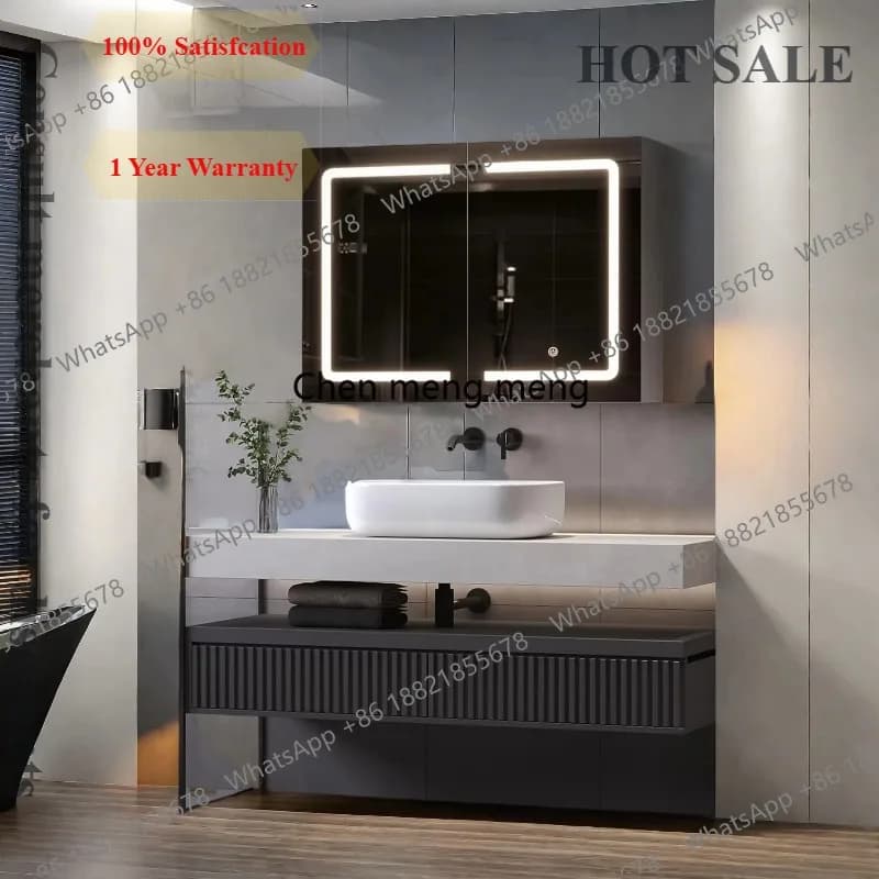 L178 70x90cm Bathroom Cabinet with Mirror LED Lighting And Electrical Outlets Adjustable Glasses Compartments And Shelves