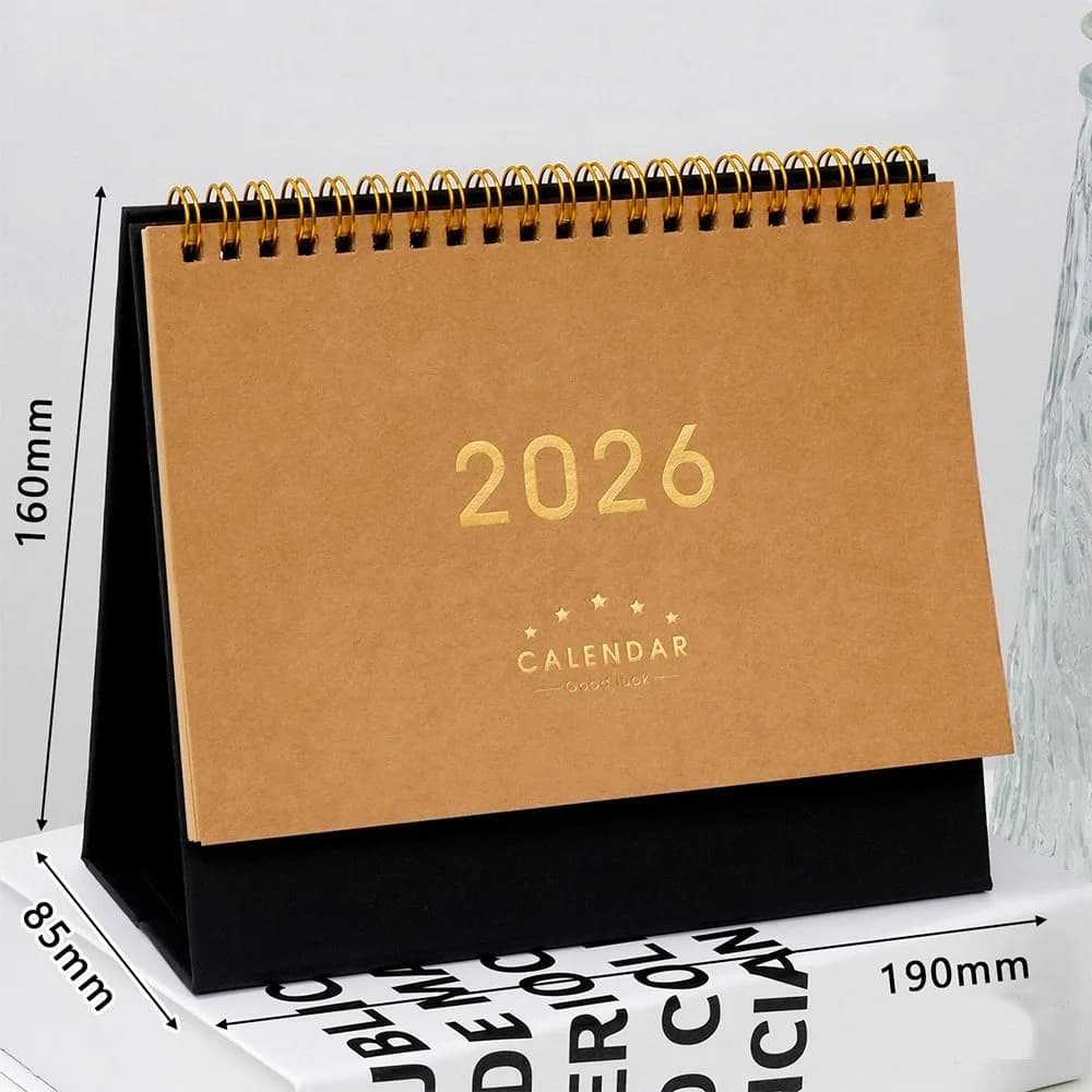 Calendario da Tavolo 2026 alla Moda, Planner Annuale Multifunzione, Agenda Organizer per Casa e Ufficio, Decorazione per la Casa