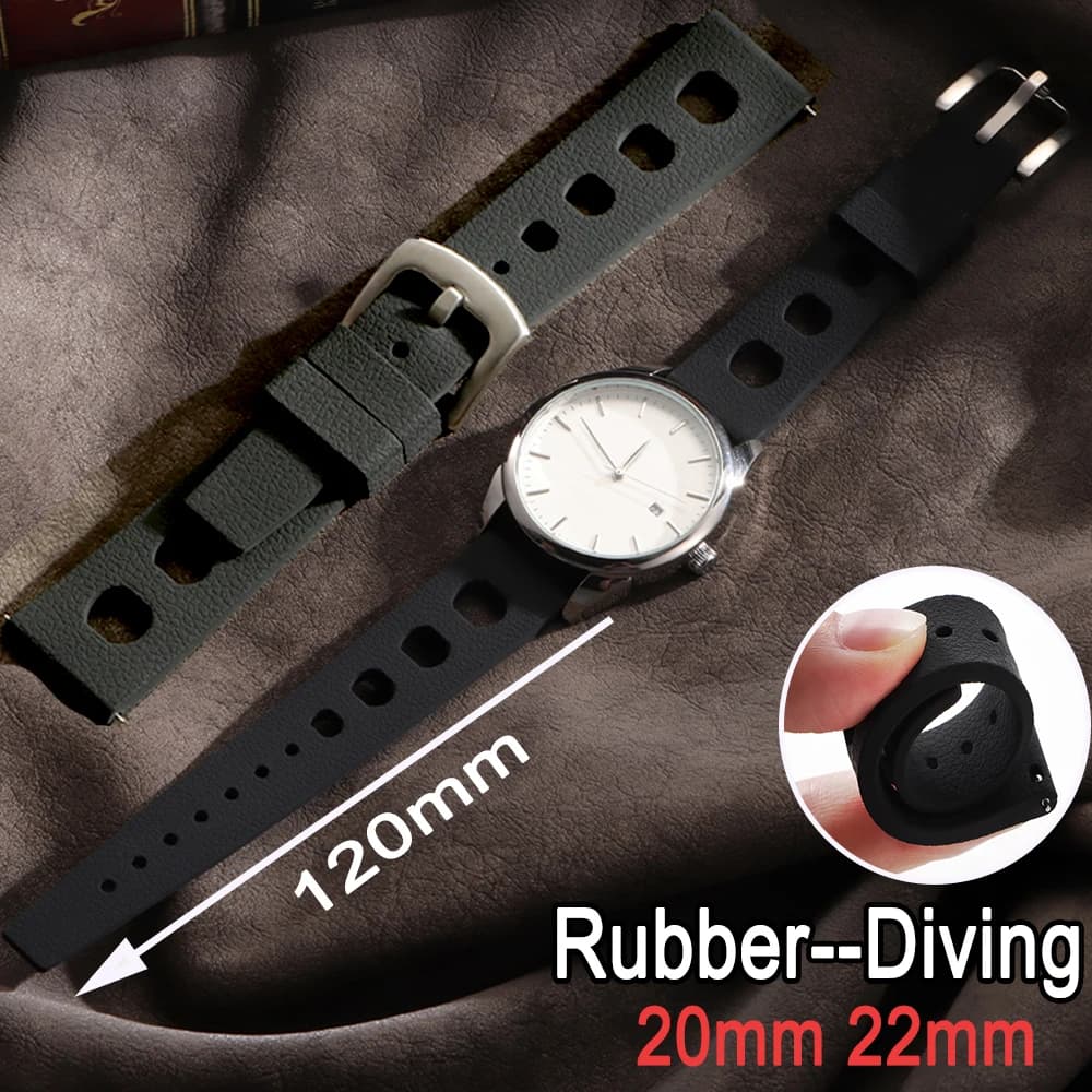 Cinturino per orologio in gomma per cinturino Oris Tropical 20mm 22mm cinturino per Seiko per Citizen braccialetto da sub a sgancio rapido donna uomo