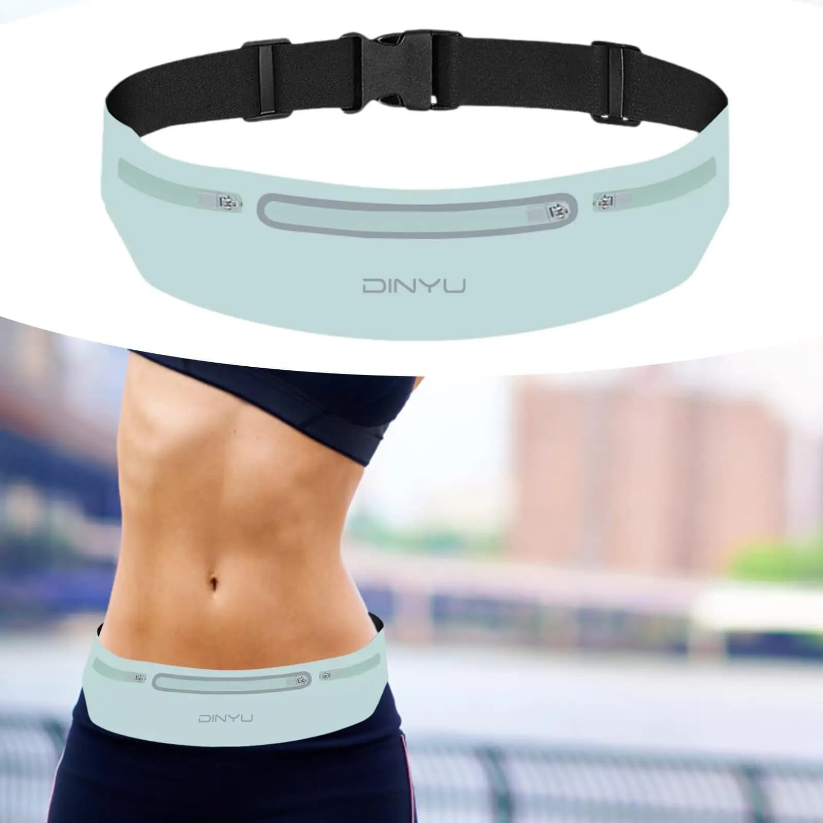 Running Belt Fanny Pack Elastic Adjustable Belt Phone Holder Running Waist Bag for Traveling Camping Sports Workout Hiking