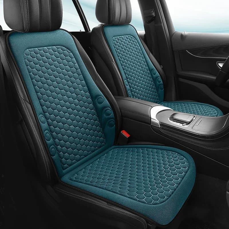 3D Comfortable and Breathable Car Front Seat Cushion Simplicity Premium Cooling Seat Covers with Non-Slip Protector Universal