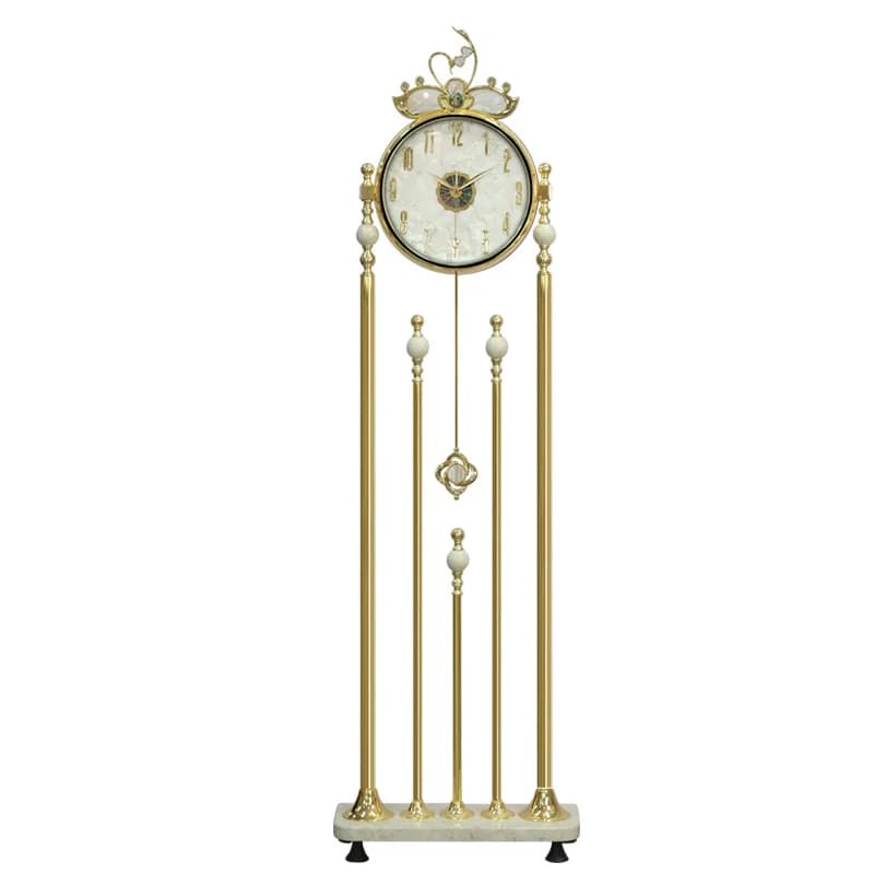 Orologio al quarzo di lusso nordico europeo, semplice e alla moda, ornamento per la casa, orologio a pendolo in metallo con pagine rotanti per il soggiorno
