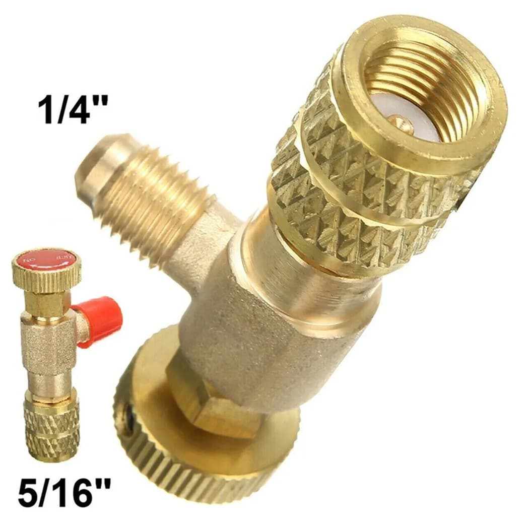 HS R410a R32 Strumento di refrigerazione Aria condizionata Valvola di sicurezza Adattatore Raccordo Refrigerazione Ricarica Adattatore in rame per R410A
