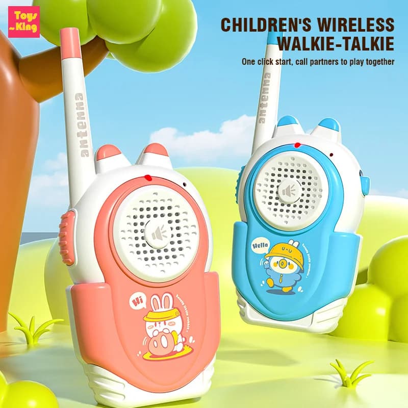 2PC Walkie-talkie per bambini Cercapersone wireless per cartoni animati Citofono remoto Giocattoli per bambini all'aperto Interazione genitore-figlio Gioco educativo