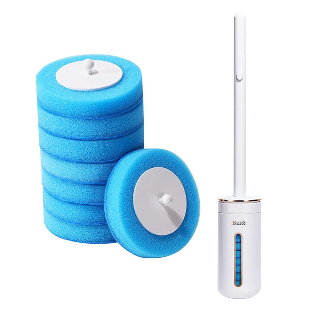 Kit di Pulizia per WC Usa e Getta con Aromaterapia, Pulitore per WC da Parete, Spazzola con Manico Lungo Ergonomico