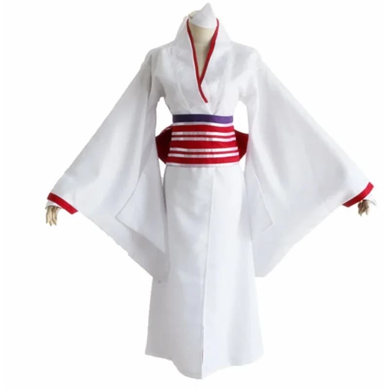 Anime Noragami Nora Kimono Cosplay Full Set Costume with Wig - Includes Kimono Clothes Bowknot Belt Headwear And Gloves Hallowee