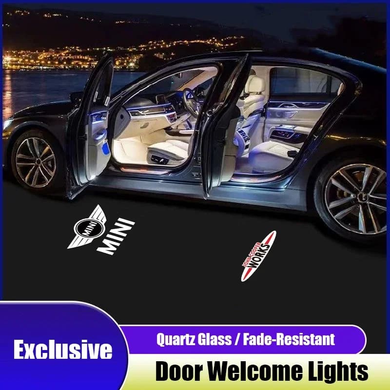 Proiettori LED per logo sulla portiera dell'auto, luci di benvenuto per MINI Cooper One R50 R52 R54 R53 R56 Countryman R60 F55 F56 JCW Accessori