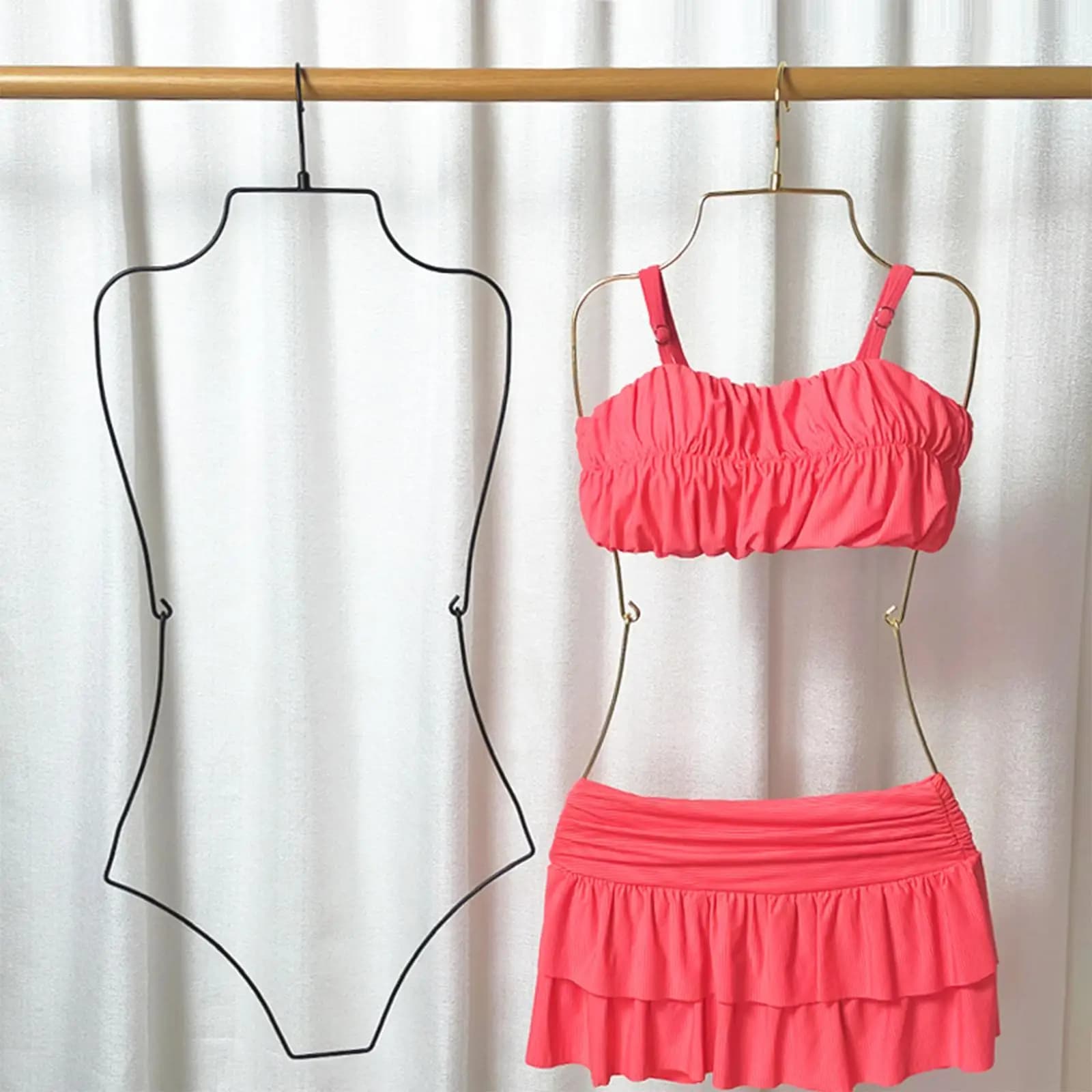 Swimsuit Hanger Lingerie Hanger Bathing Suit Folding Bathing Suit Display Rack for Boutique Shops Robes Cloakroom Clothing