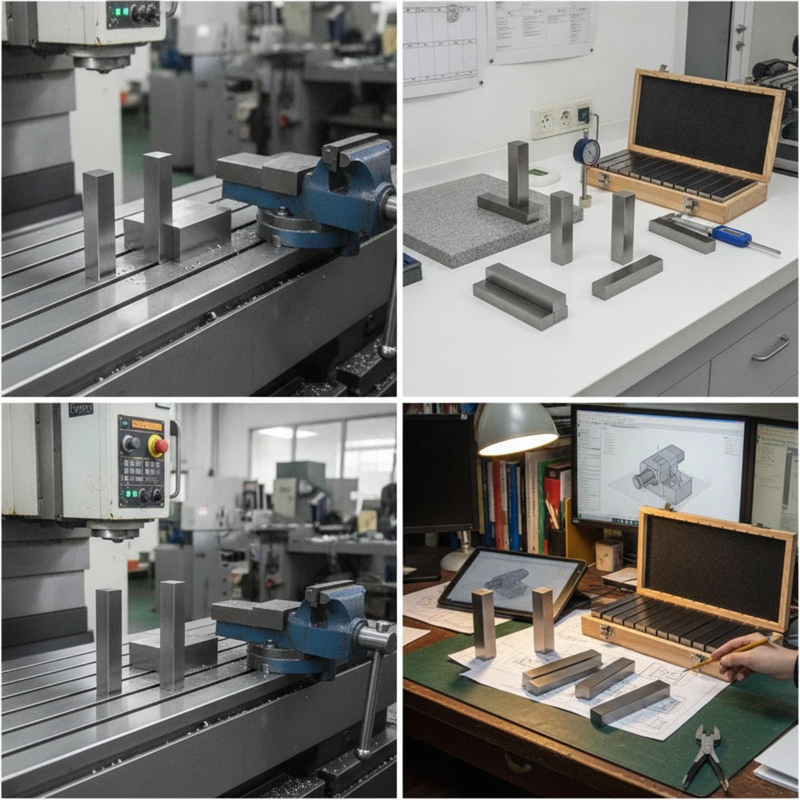 24 Pieces Parallel Gauge Block Set Hardened Parallel Block Set Tooling Metric Flat for Machinists, Machine Shops