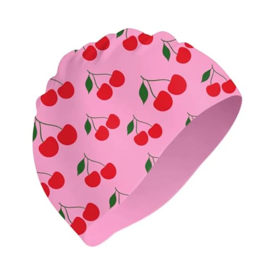 Silicone Swim Cap Soft Waterproof Durable Swimming Caps Non-Slip Elasticity Keeps Hair Dry Cute for Women Girls Men