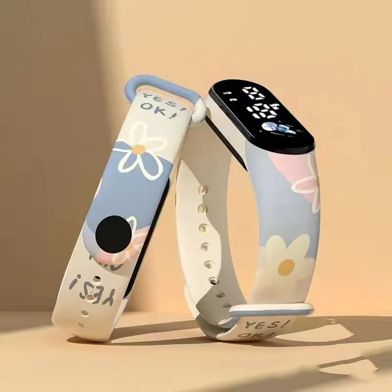 Cinturino per orologio in fibra di carbonio per Xiaomi Mi Band 9 8 cinturino Smart cinturino in silicone Miband 7 6 5 4 3 accessori per bracciale carino