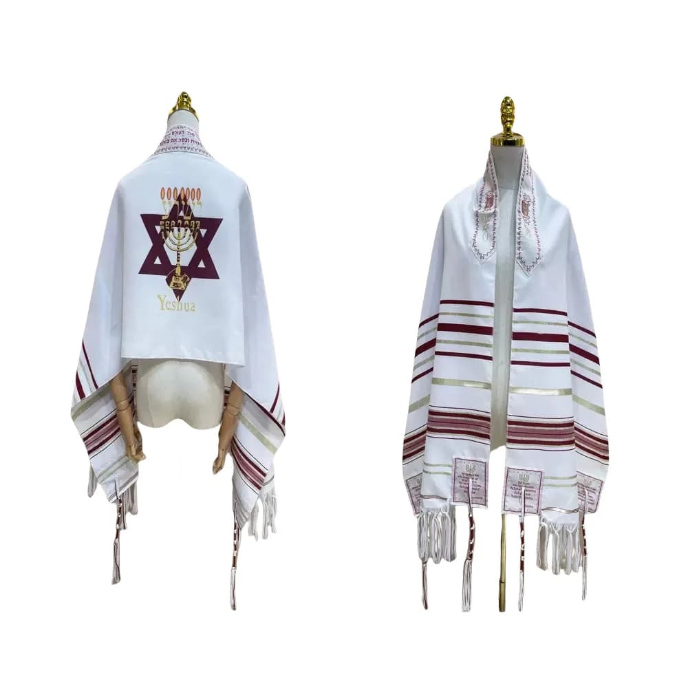 Nuovo ebraico Tallit Scialle di preghiera Donna Donna Uomo assel Sciarpa di preghiera Sciarpe arabe Scialle di preghiera Talis 52x180 cm