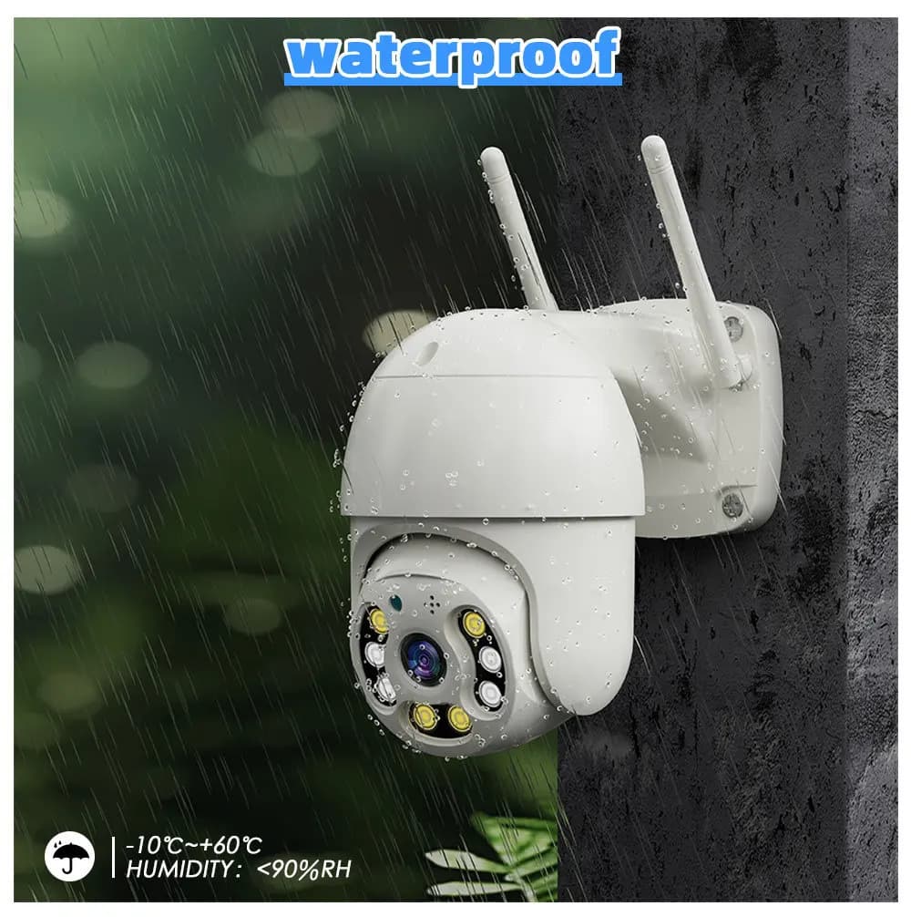 Telecamera IP Dome Wireless PTZ da Esterno 3MP 1296P con Rilevamento Umanoide AI, Monitoraggio Bambini e Sicurezza Domestica (Compatibile con App Carecam/iCsee)