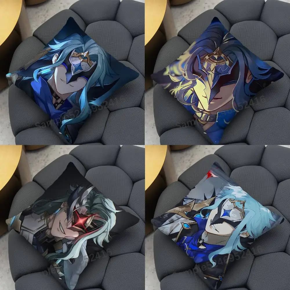 Dottore G-Genshin Impact Pillow Case Cover Square for Decorative Cushion Bed Couch Sofa Classic Style Machine Washable