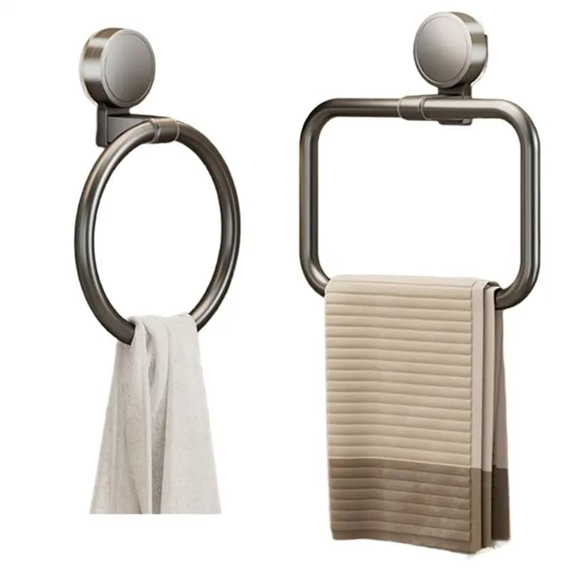 A23E - Portasciugamani da bagno a ventosa senza foratura, porta strofinacci da cucina, porta asciugamani da parete per WC, porta strofinacci da cucina