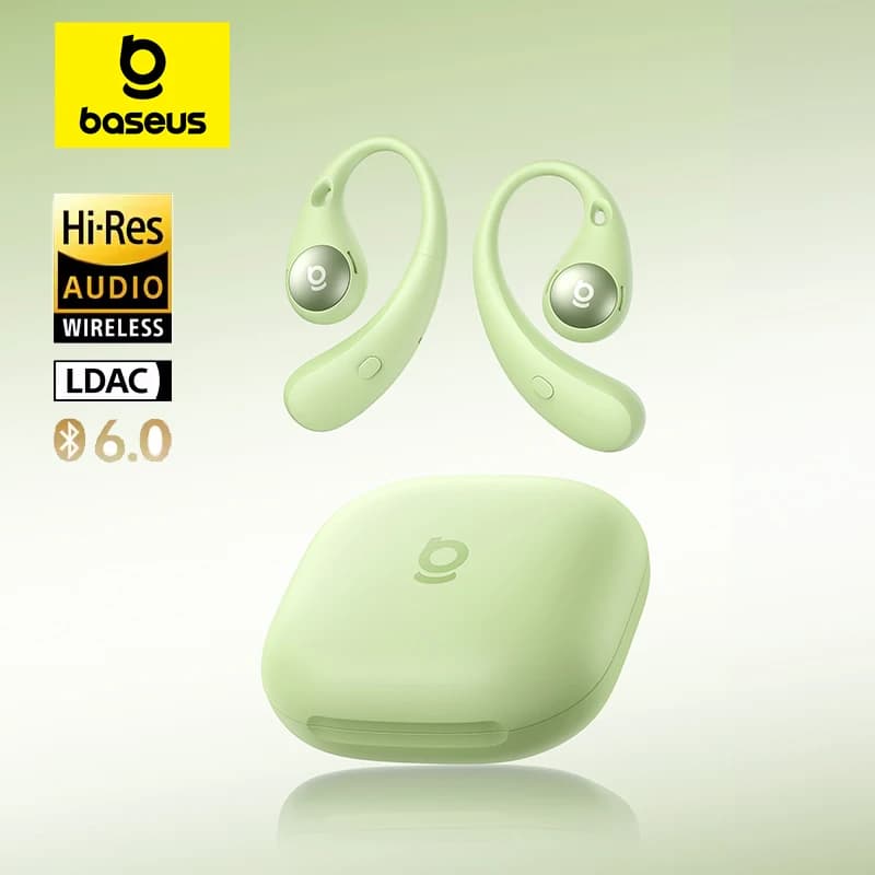 Baseus Eli Sport 2 Auricolari wireless a orecchio aperto Cuffie Bluetooth 6.0 OWS ad alta risoluzione con LDAC OWS Auricolari Gancio per l'orecchio Auricolari sportivi