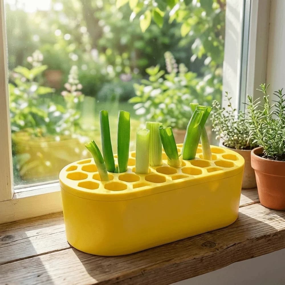 Vasi per Coltivazione Idroponica con Base Serbatoio d'Acqua, Cestelli Multifunzionali in Plastica Traspirante per Piante