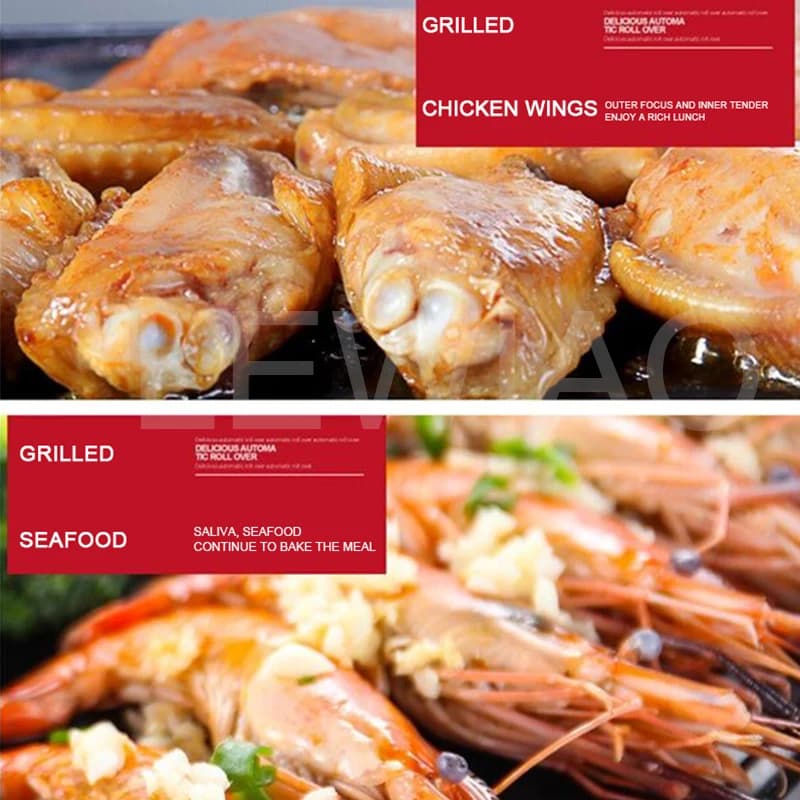 220V Smokeless Bbq Electric Kebab Rotary Grill Stove Rotisserie Teppanyaki Barbecue Non-Stick Frying Pan Skewer Griddle