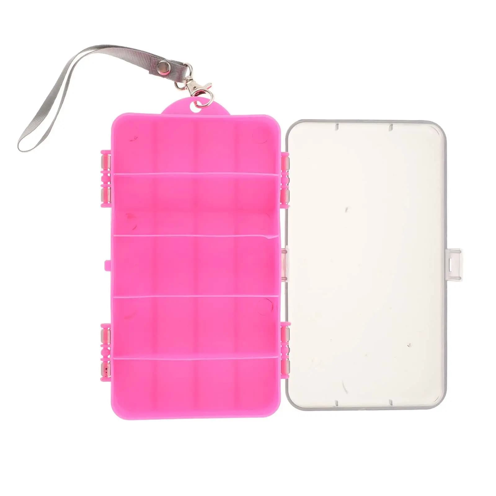 Scatola Porta Esche Multifunzionale a Doppio Lato, Organizzatore per Attrezzatura da Pesca in Plastica Impermeabile con Scomparti Multipli